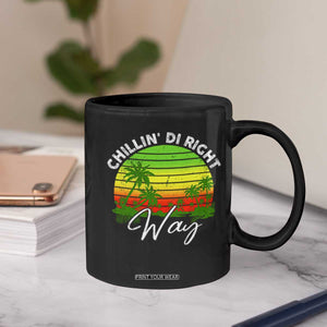 Jamaican Reggae Vibes Coffee Mug Retro Rasta Sunset Chill Chillin Di Right Way TS10 Print Your Wear