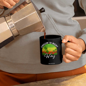 Jamaican Reggae Vibes Coffee Mug Retro Rasta Sunset Chill Chillin Di Right Way TS10 Print Your Wear