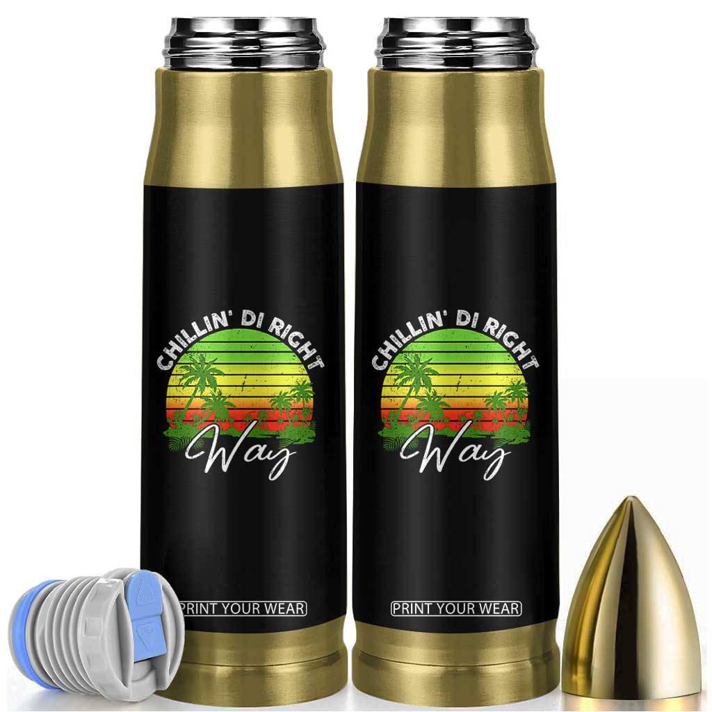 Jamaican Reggae Vibes Bullet Tumbler Retro Rasta Sunset Chill Chillin Di Right Way TS10 Black Print Your Wear