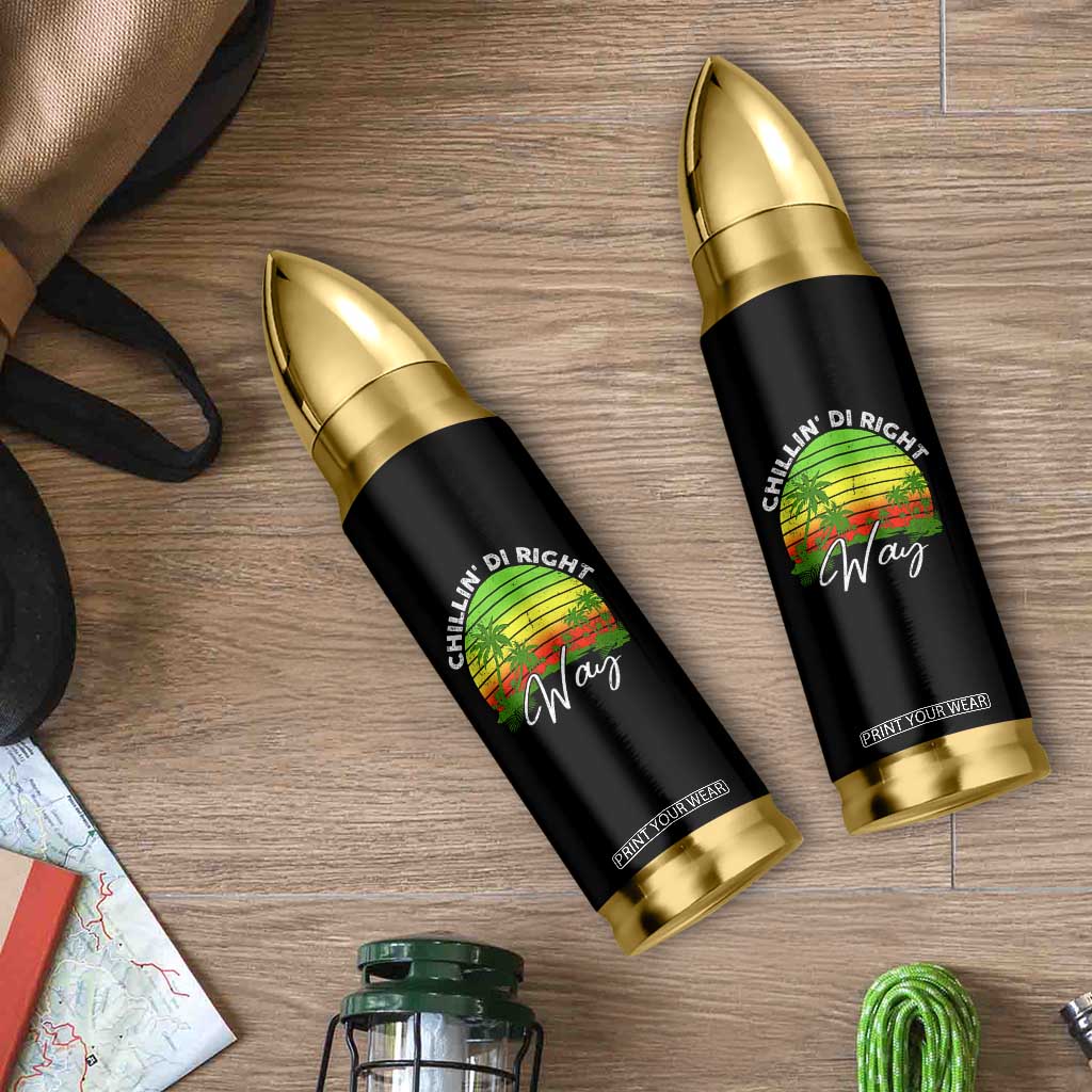 Jamaican Reggae Vibes Bullet Tumbler Retro Rasta Sunset Chill Chillin Di Right Way TS10 Print Your Wear