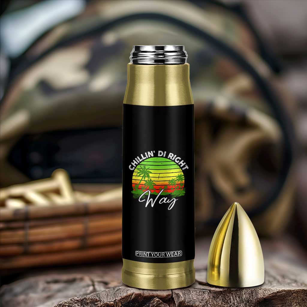 Jamaican Reggae Vibes Bullet Tumbler Retro Rasta Sunset Chill Chillin Di Right Way TS10 Print Your Wear