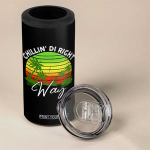 Jamaican Reggae Vibes 4 in 1 Can Cooler Tumbler Retro Rasta Sunset Chill Chillin Di Right Way TS10 Print Your Wear