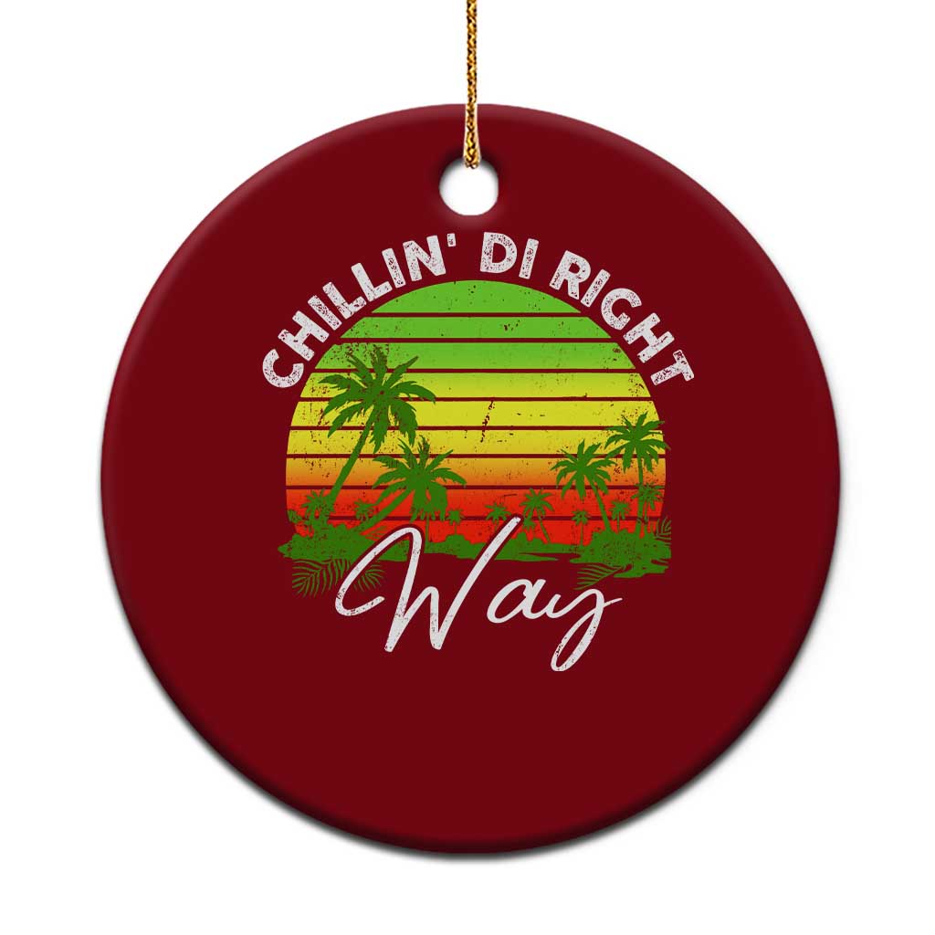 Jamaican Reggae Vibes Ceramic Ornament Retro Rasta Sunset Chill Chillin Di Right Way TS10 1pc Red Print Your Wear