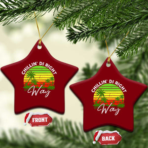 Jamaican Reggae Vibes Ceramic Ornament Retro Rasta Sunset Chill Chillin Di Right Way TS10 Print Your Wear
