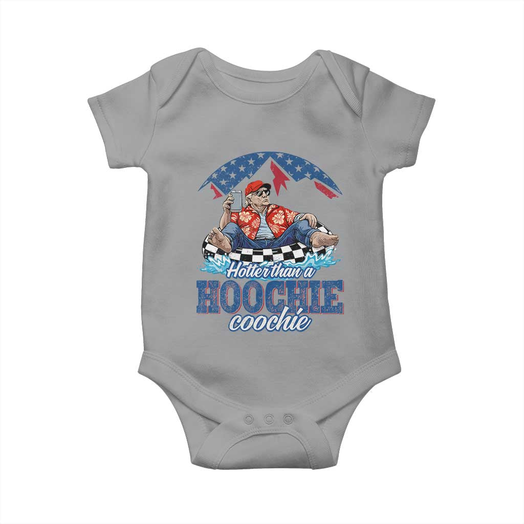 Trump Hotter Than A Hoochie Coochie Baby Onesie TS10 Sport Gray Print Your Wear