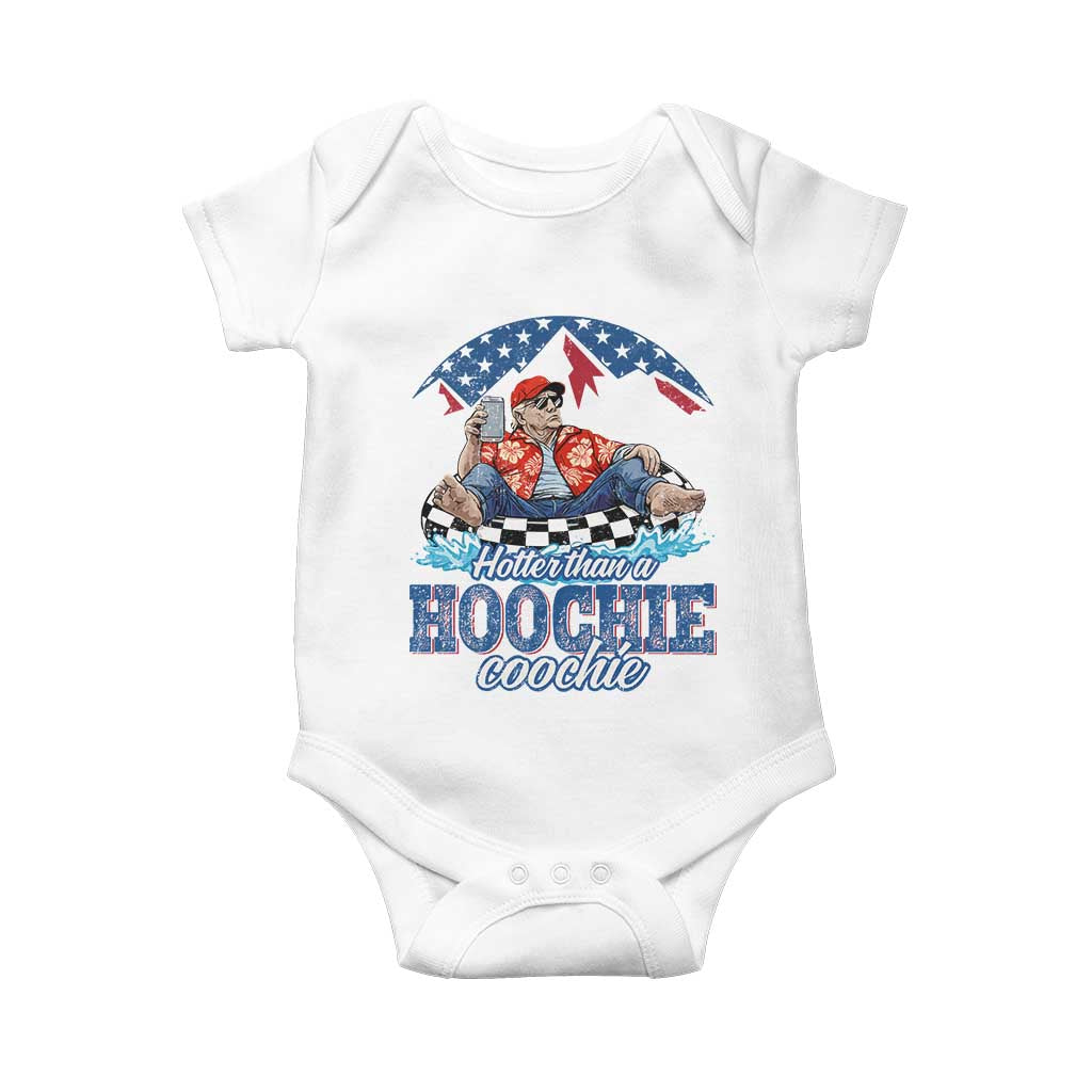 Trump Hotter Than A Hoochie Coochie Baby Onesie TS10 White Print Your Wear