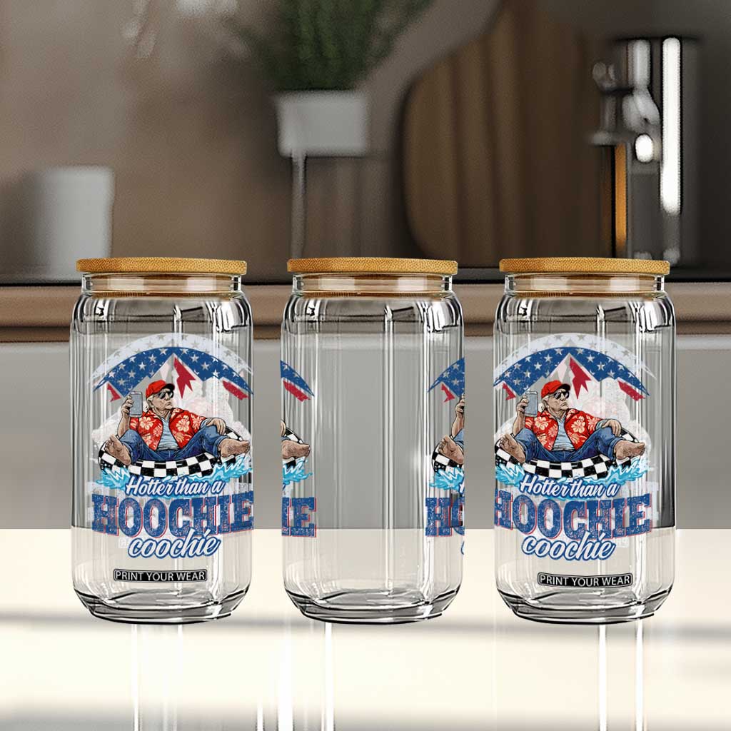 Trump Hotter Than A Hoochie Coochie Glass Can TS10 Print Your Wear