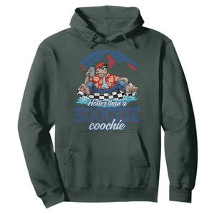 Trump Hotter Than A Hoochie Coochie Hoodie TS10 Dark Forest Green Print Your Wear