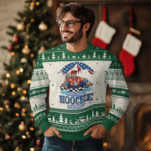 Trump Hotter Than A Hoochie Coochie Ugly Christmas Sweater TS10 Beige Green Print Your Wear