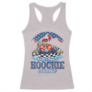 Trump Hotter Than A Hoochie Coochie Racerback Tank Top TS10 Ice Gray Print Your Wear