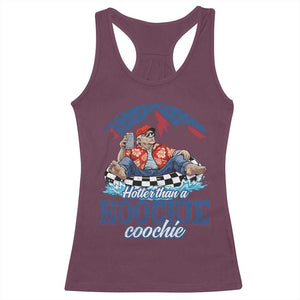 Trump Hotter Than A Hoochie Coochie Racerback Tank Top TS10 Maroon Print Your Wear