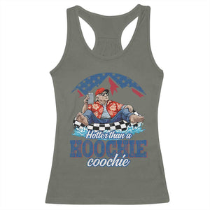Trump Hotter Than A Hoochie Coochie Racerback Tank Top TS10 Military Green Print Your Wear