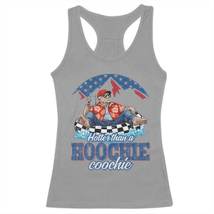 Trump Hotter Than A Hoochie Coochie Racerback Tank Top TS10 Sport Gray Print Your Wear