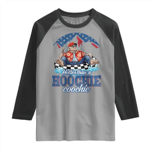 Trump Hotter Than A Hoochie Coochie Raglan Shirt TS10 Sport Gray Black Print Your Wear