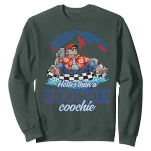 Trump Hotter Than A Hoochie Coochie Sweatshirt TS10 Dark Forest Green Print Your Wear