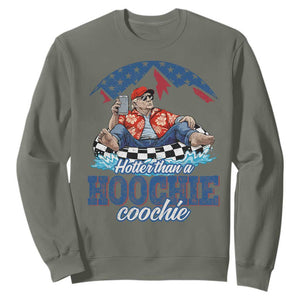 Trump Hotter Than A Hoochie Coochie Sweatshirt TS10 Military Green Print Your Wear