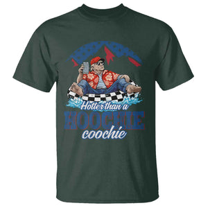 Trump Hotter Than A Hoochie Coochie T Shirt TS10 Dark Forest Green Print Your Wear