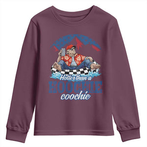 Trump Hotter Than A Hoochie Coochie Youth Sweatshirt TS10 Maroon Print Your Wear