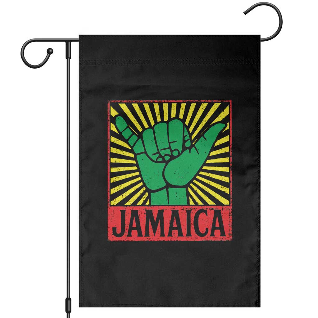 Jamaica Rasta Shaka Sign Garden Flag Retro Reggae Vibes TS10 Black Print Your Wear