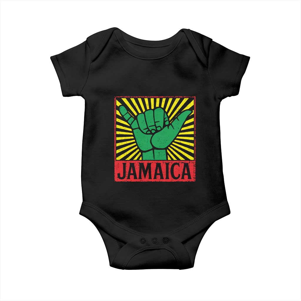 Jamaica Rasta Shaka Sign Baby Onesie Retro Reggae Vibes TS10 Black Print Your Wear