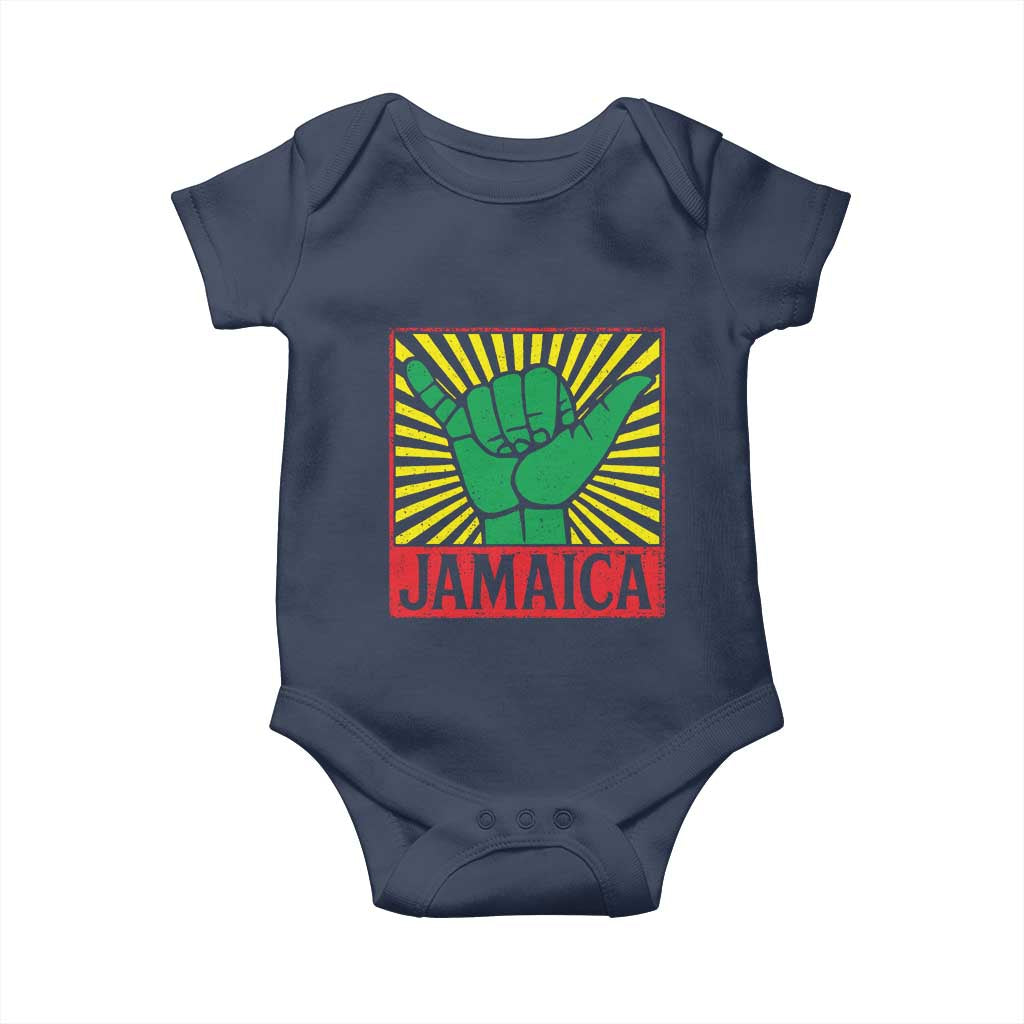 Jamaica Rasta Shaka Sign Baby Onesie Retro Reggae Vibes TS10 Navy Print Your Wear