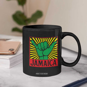Jamaica Rasta Shaka Sign Coffee Mug Retro Reggae Vibes TS10 Print Your Wear