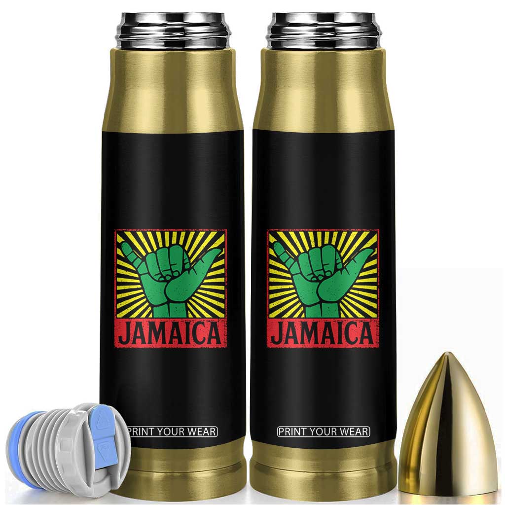 Jamaica Rasta Shaka Sign Bullet Tumbler Retro Reggae Vibes TS10 Black Print Your Wear