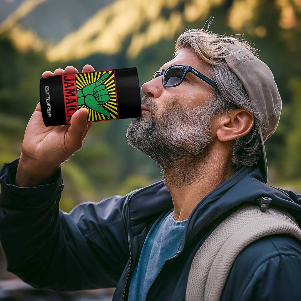 Jamaica Rasta Shaka Sign 4 in 1 Can Cooler Tumbler Retro Reggae Vibes TS10 Print Your Wear