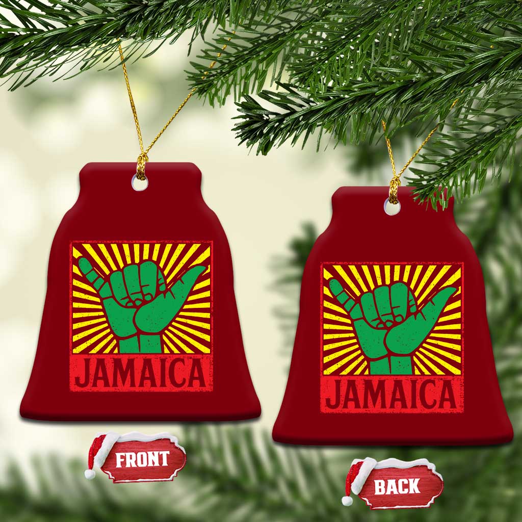 Jamaica Rasta Shaka Sign Ceramic Ornament Retro Reggae Vibes TS10 Print Your Wear