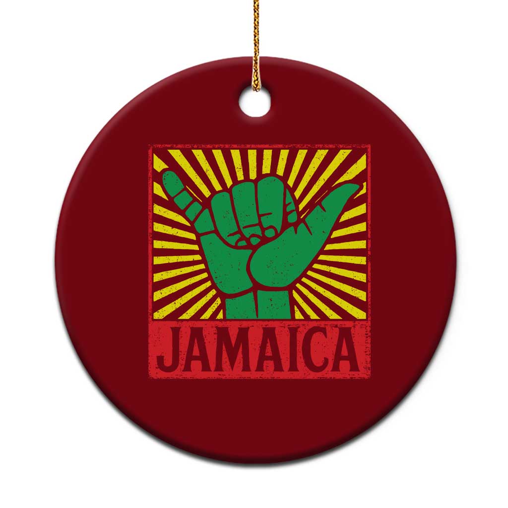 Jamaica Rasta Shaka Sign Ceramic Ornament Retro Reggae Vibes TS10 1pc Red Print Your Wear