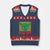 Jamaica Rasta Shaka Sign V-Neck Knit Sweater Vest Retro Reggae Vibes TS10 Navy Red Print Your Wear