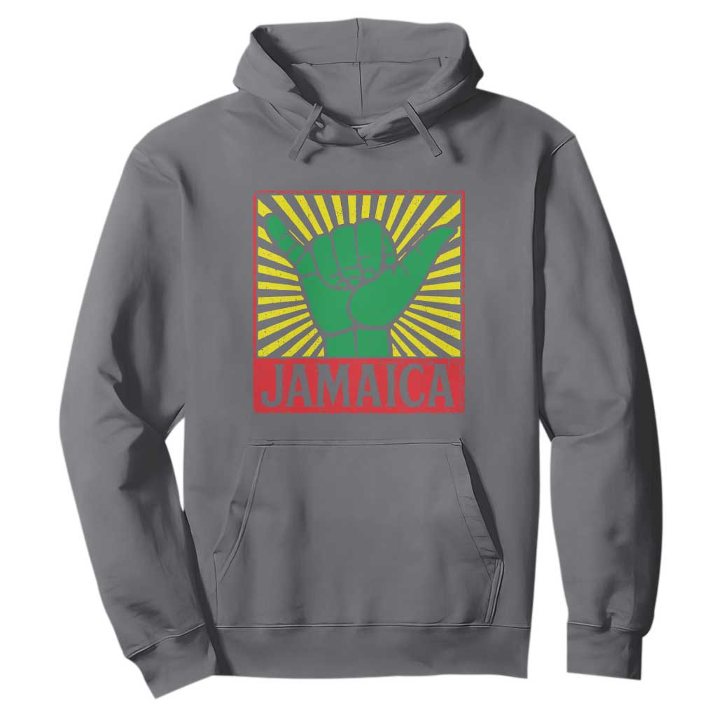 Jamaica Rasta Shaka Sign Hoodie Retro Reggae Vibes TS10 Charcoal Print Your Wear