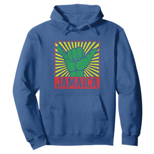 Jamaica Rasta Shaka Sign Hoodie Retro Reggae Vibes TS10 Royal Blue Print Your Wear