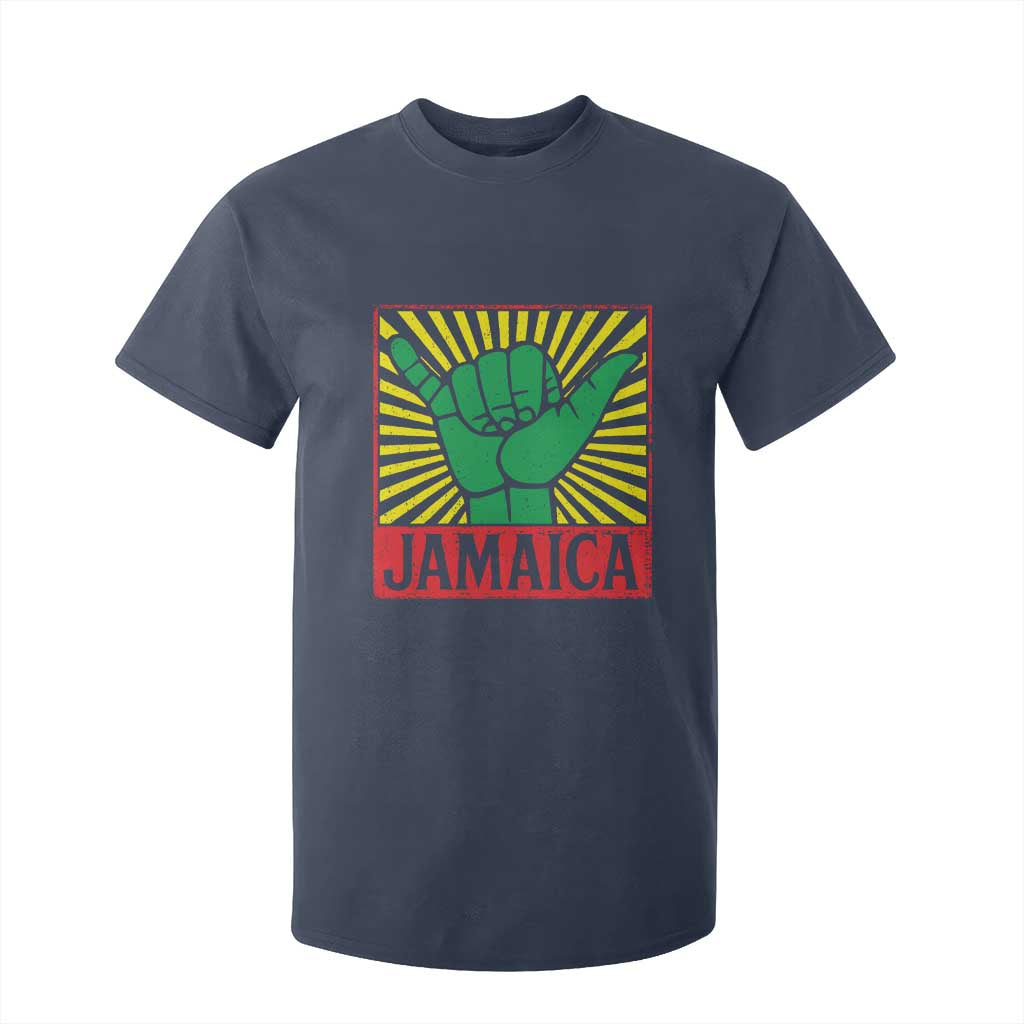 Jamaica Rasta Shaka Sign T Shirt For Kid Retro Reggae Vibes TS10 Navy Print Your Wear