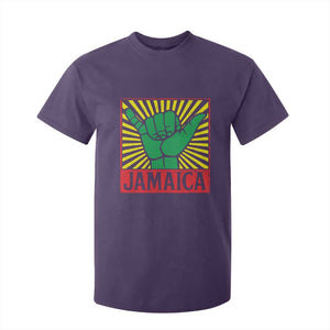 Jamaica Rasta Shaka Sign T Shirt For Kid Retro Reggae Vibes TS10 Purple Print Your Wear