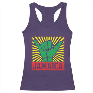 Jamaica Rasta Shaka Sign Racerback Tank Top Retro Reggae Vibes TS10 Purple Print Your Wear