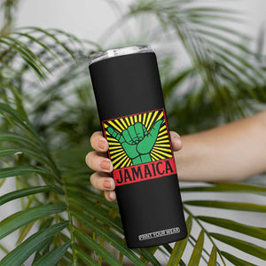 Jamaica Rasta Shaka Sign Skinny Tumbler Retro Reggae Vibes TS10 Print Your Wear
