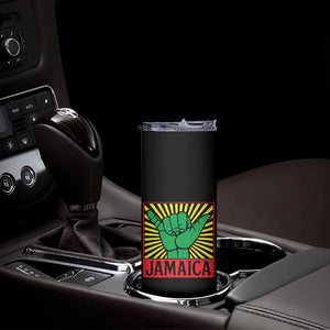 Jamaica Rasta Shaka Sign Skinny Tumbler Retro Reggae Vibes TS10 Print Your Wear