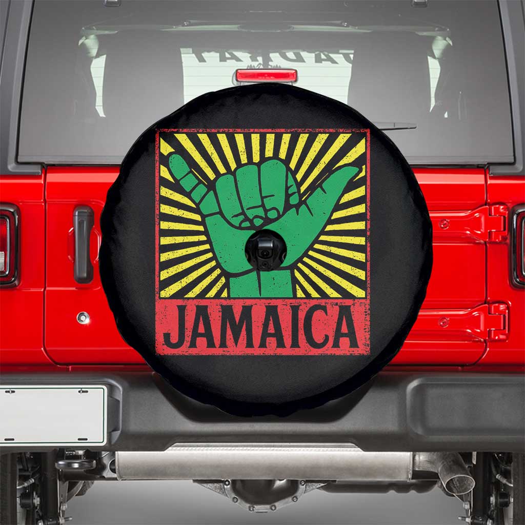 Jamaica Rasta Shaka Sign Spare Tire Cover Retro Reggae Vibes TS10 Black Print Your Wear