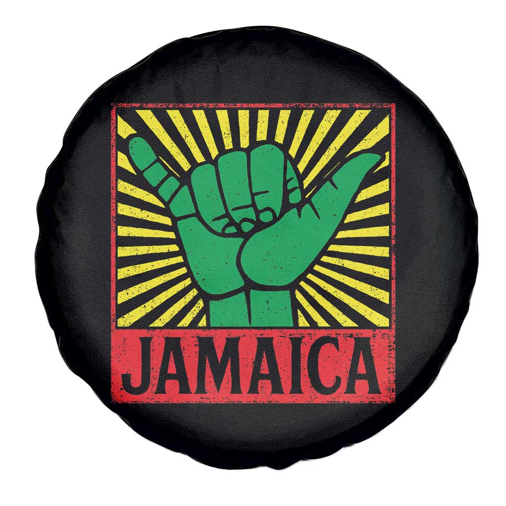 Jamaica Rasta Shaka Sign Spare Tire Cover Retro Reggae Vibes TS10 Print Your Wear