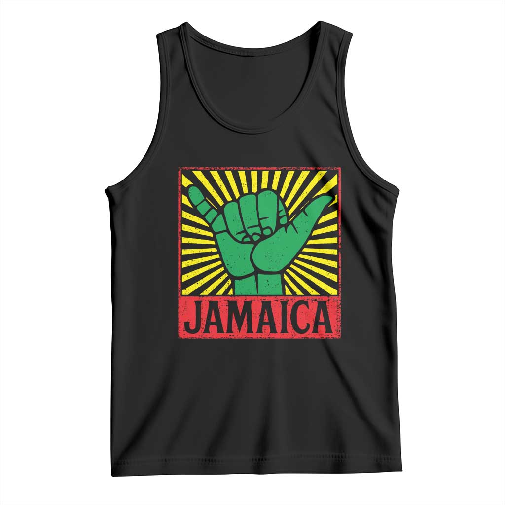 Jamaica Rasta Shaka Sign Tank Top Retro Reggae Vibes TS10 Black Print Your Wear