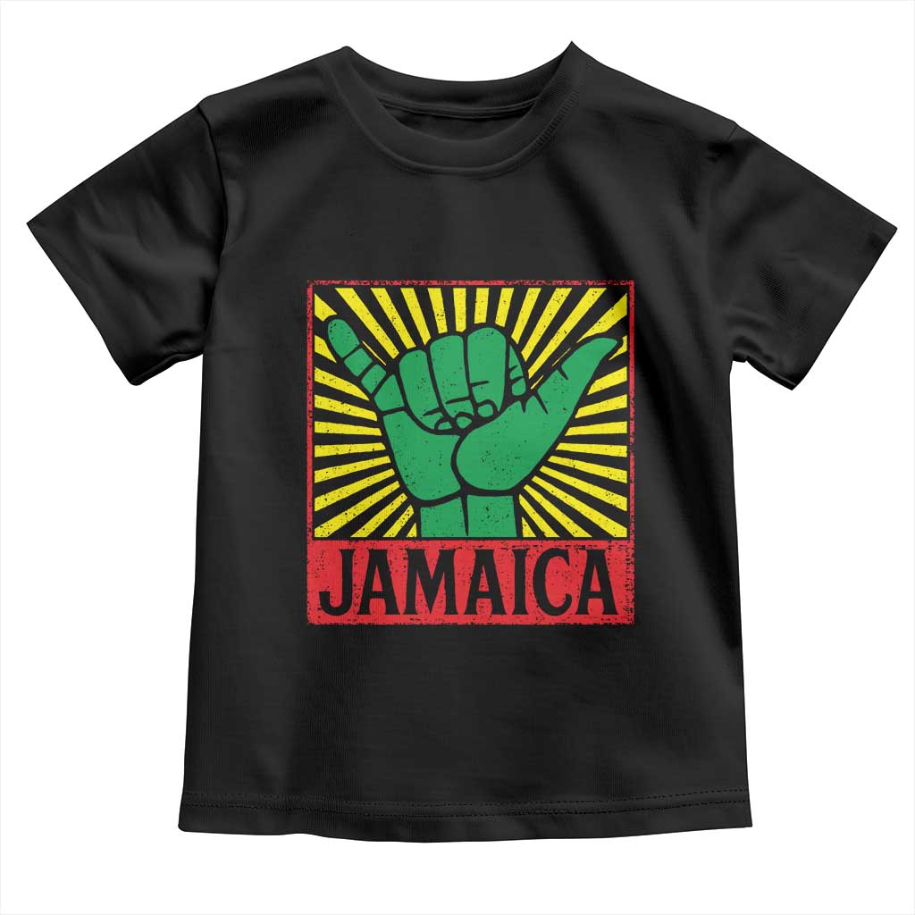 Jamaica Rasta Shaka Sign Toddler T Shirt Retro Reggae Vibes TS10 Black Print Your Wear