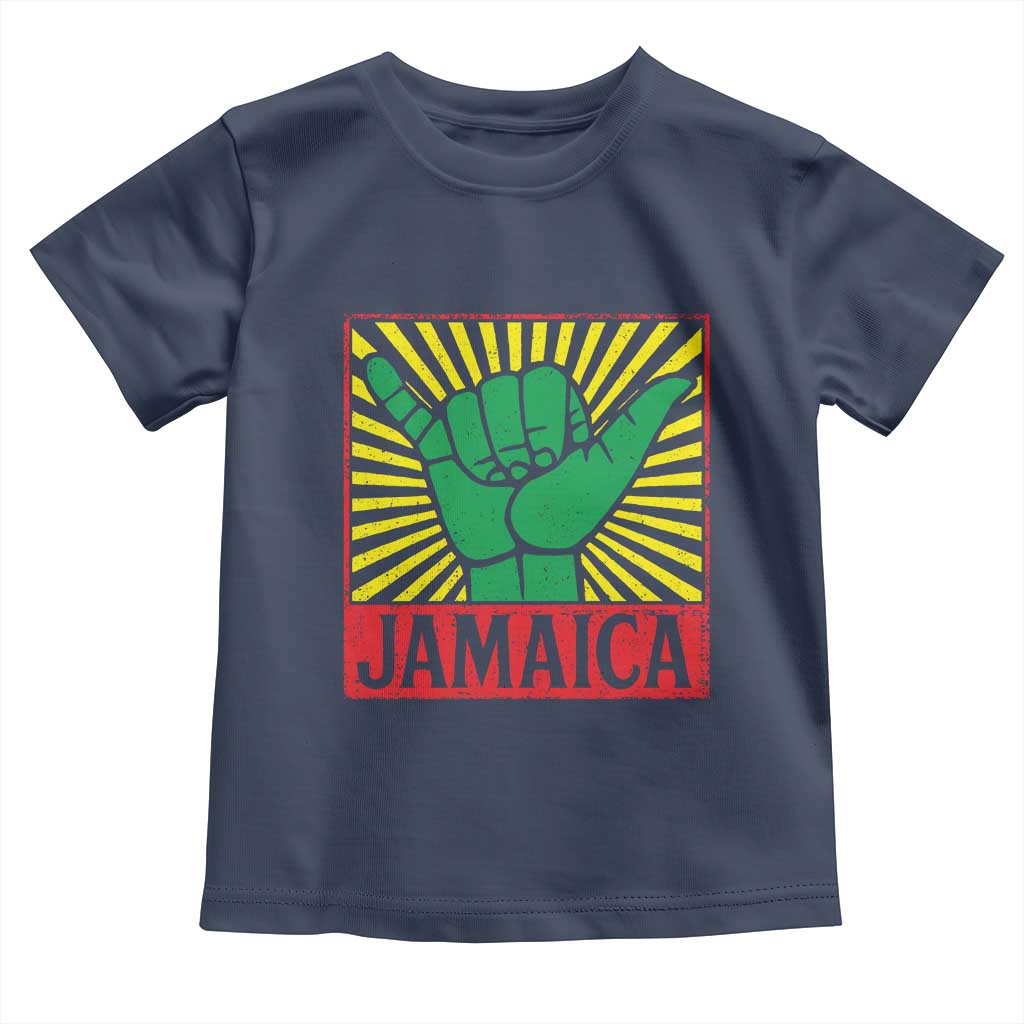 Jamaica Rasta Shaka Sign Toddler T Shirt Retro Reggae Vibes TS10 Navy Print Your Wear