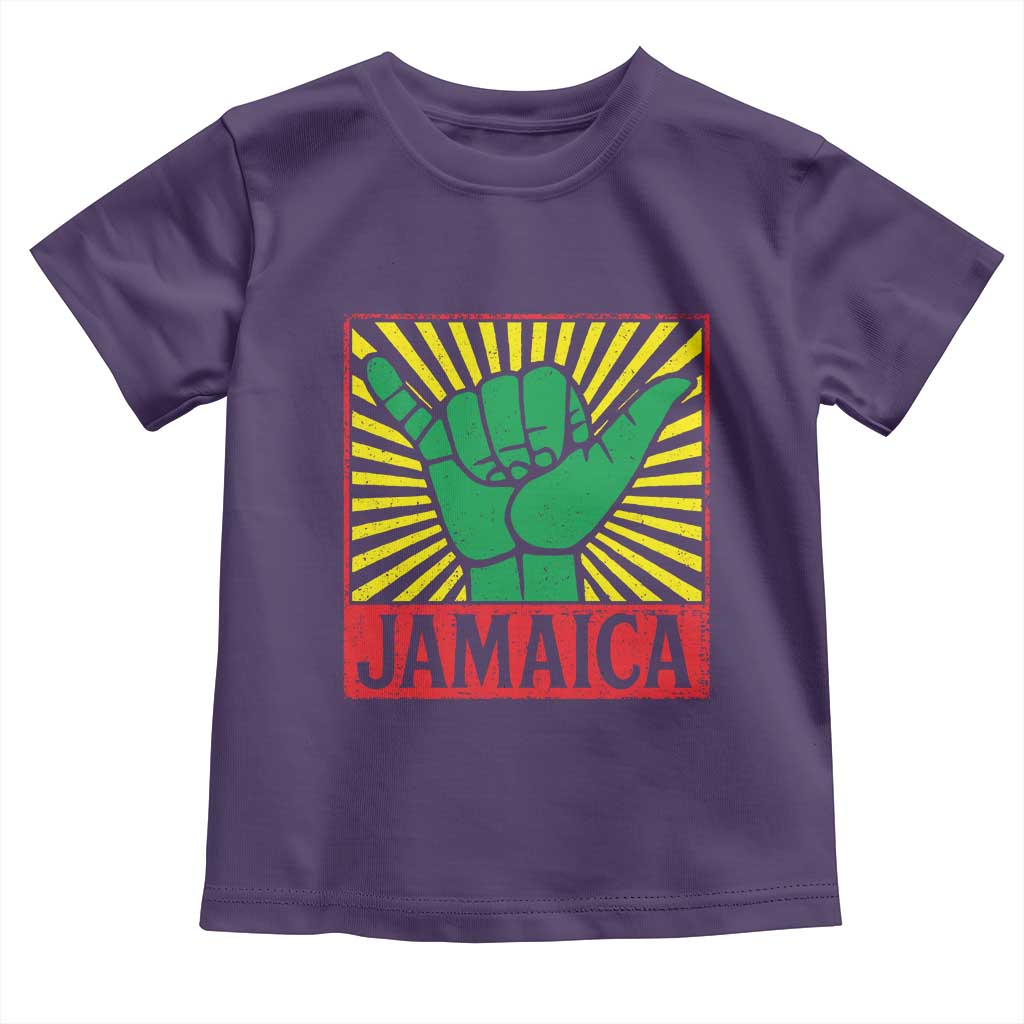 Jamaica Rasta Shaka Sign Toddler T Shirt Retro Reggae Vibes TS10 Purple Print Your Wear