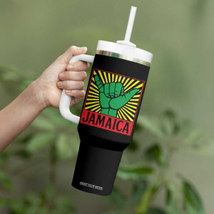 Jamaica Rasta Shaka Sign Tumbler With Handle Retro Reggae Vibes TS10 Print Your Wear