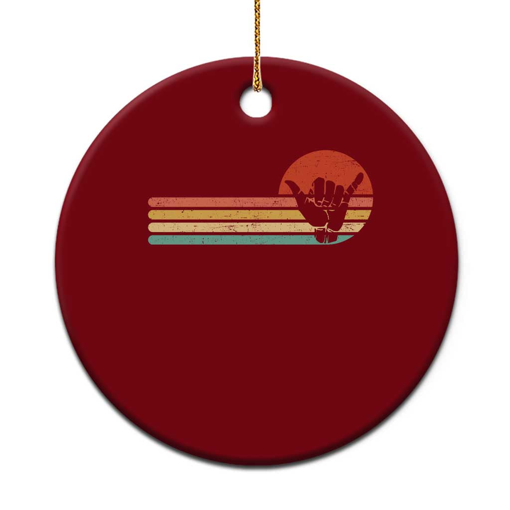 Shaka Hand Ceramic Ornament Retro Vintage Shaka Sign Rasta Hawaii Hawaiian TS10 1pc Red Print Your Wear