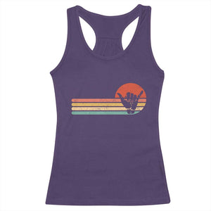 Shaka Hand Racerback Tank Top Retro Vintage Shaka Sign Rasta Hawaii Hawaiian TS10 Purple Print Your Wear