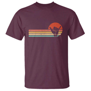 Shaka Hand T Shirt Retro Vintage Shaka Sign Rasta Hawaii Hawaiian TS10 Maroon Print Your Wear