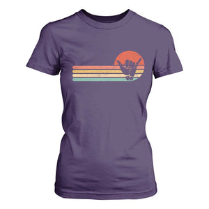 Shaka Hand T Shirt For Women Retro Vintage Shaka Sign Rasta Hawaii Hawaiian TS10 Purple Print Your Wear