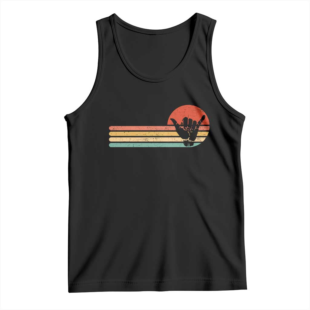 Shaka Hand Tank Top Retro Vintage Shaka Sign Rasta Hawaii Hawaiian TS10 Black Print Your Wear